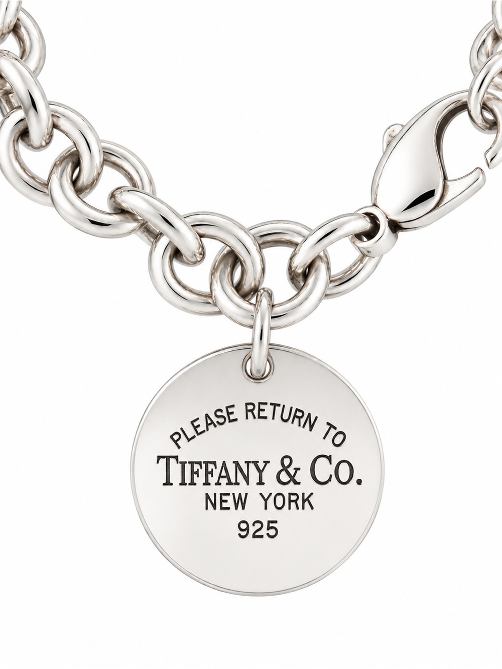 Tiffany & Co. Return to Round Tag Sterling Silver 925 Bracelet